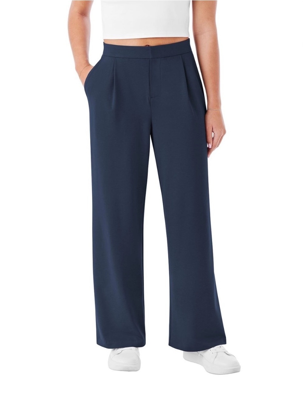 Women's Blue Wide-Leg Trouser